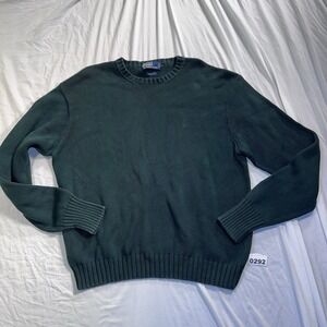 Vintage Polo Ralph Lauren Knit Sweater Luxury 90s Men Size XL Green